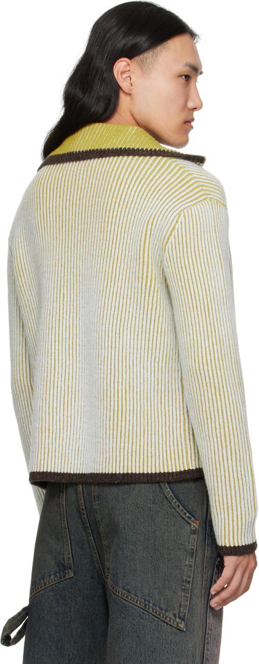 Пуловер Eckhaus Latta Eckhaus Latta Huddle Zip Sweater Жълто | 8267-EL-PF25-C, 2
