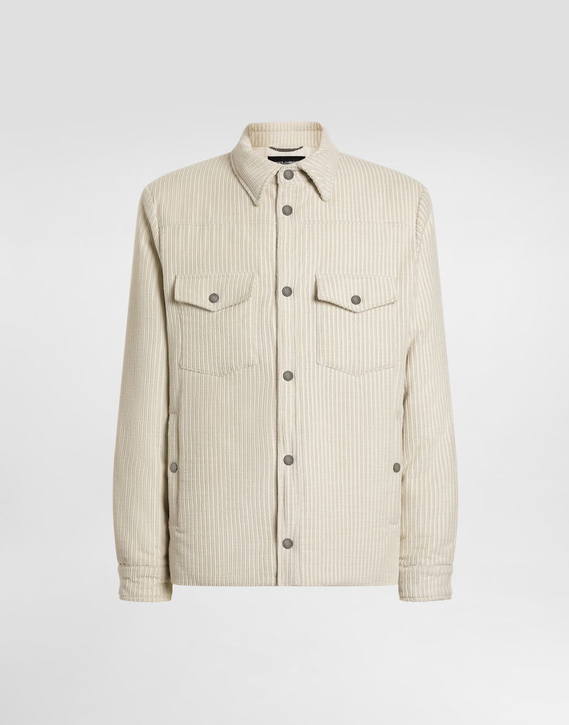 Яке Dolce & Gabbana Dolce & Gabbana Corduroy Padded Jacket Бежово | G9BRETFUVLKW0001