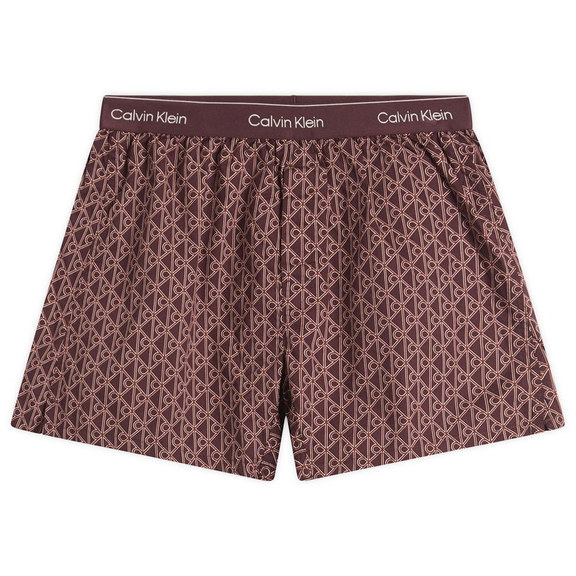 Боксерки CALVIN KLEIN Cotton Poplin Trad Boxer Short Бургунди | LV00NM28312UO