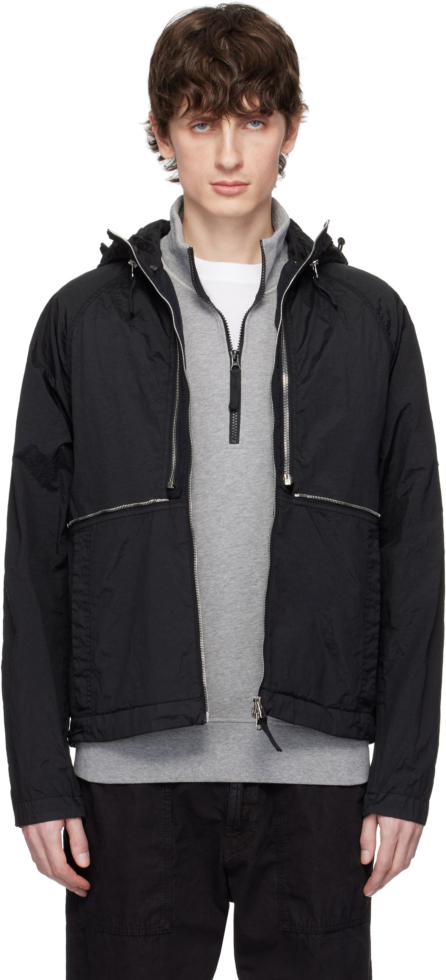 Ветровка Stone Island Stone Island Nylon Metal Watro-TC ECONYL Jacket Черно | K1S15 4100020 S0020, 0