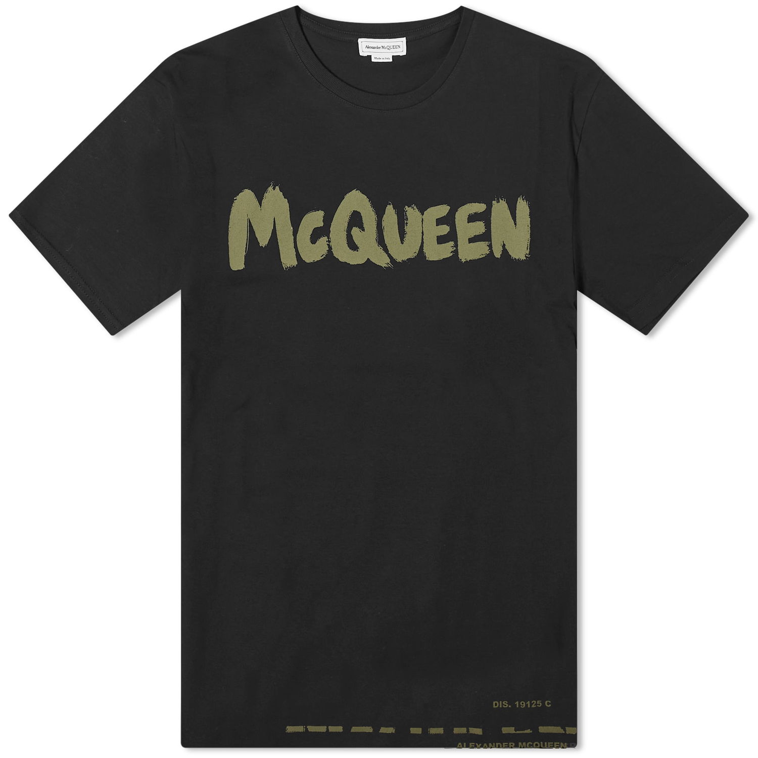 Тениска Alexander McQueen Graffiti Logo T-Shirt Черно | 622104QTAAC-0519, 0