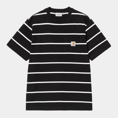Тениска Carhartt WIP Aiken Stripe Pocket T-Shirt Черно | I034487_4, 4