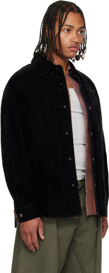 Риза Andersson Bell Andersson Bell Padded Velvet Denim Shirt Черно | atb1374m, 1
