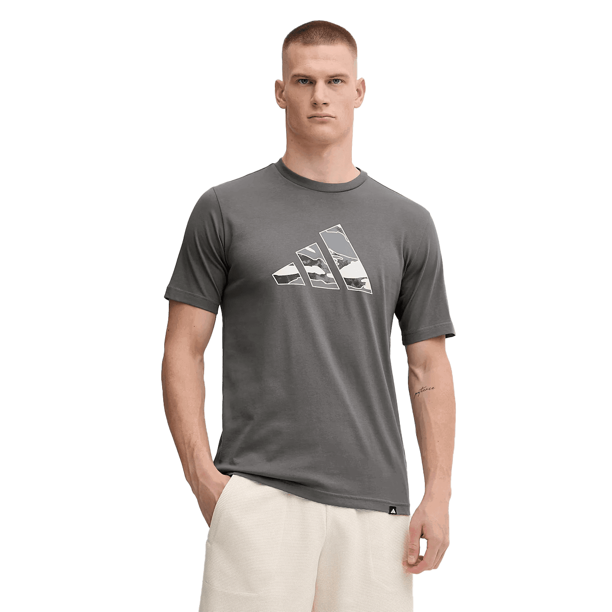 Тениска adidas Originals Camo Logo Graphic T-Shirt Сиво | KA7130, 0
