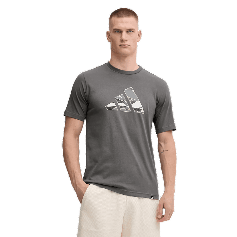 Тениска adidas Originals Camo Logo Graphic T-Shirt Сиво | KA7130