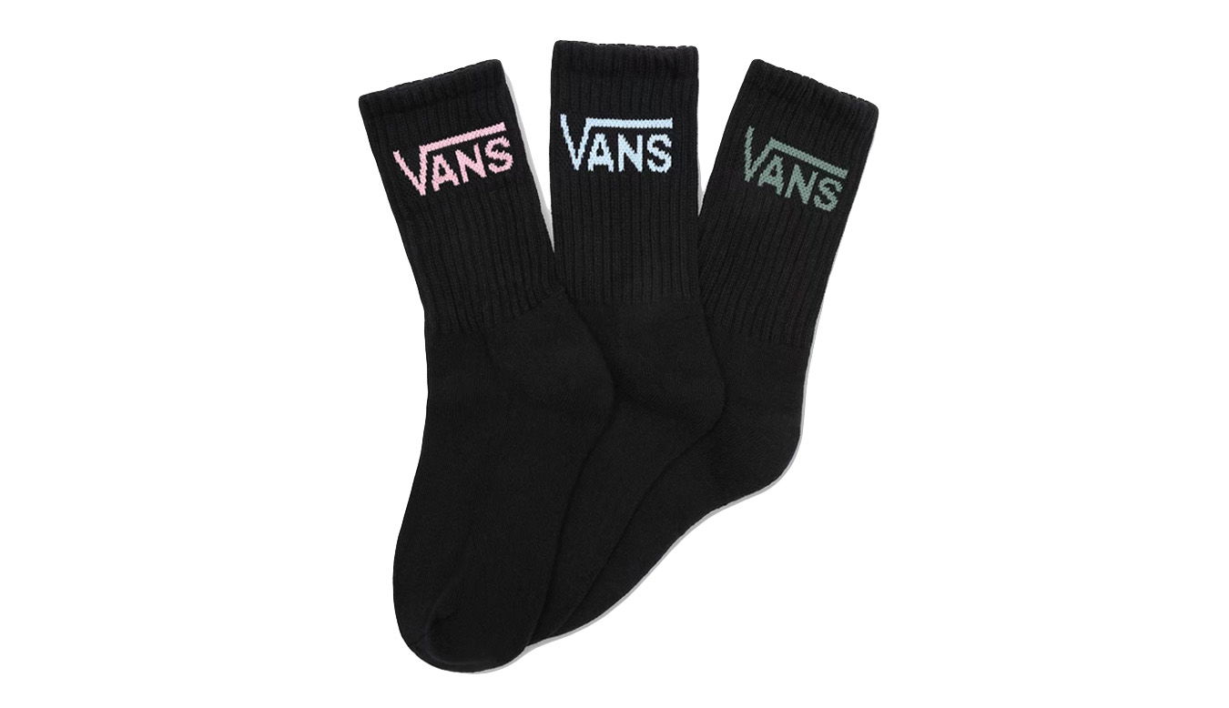 Чорапи Vans Crew Socks 3 Pack Черно | VN0A49ZFXZG, 0