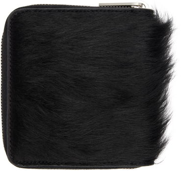 Портфейл Rick Owens Concordians Furry Zipped Wallet Черно | RR02E1416 LHL, 1