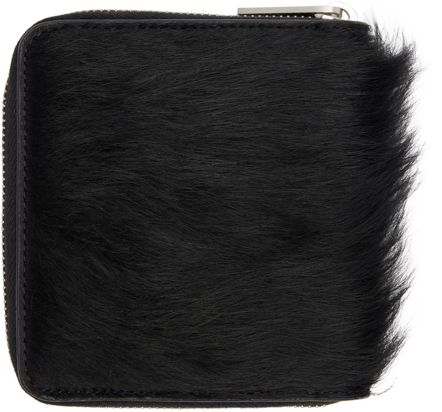 Портфейл Rick Owens Concordians Furry Zipped Wallet Черно | RR02E1416 LHL, 1