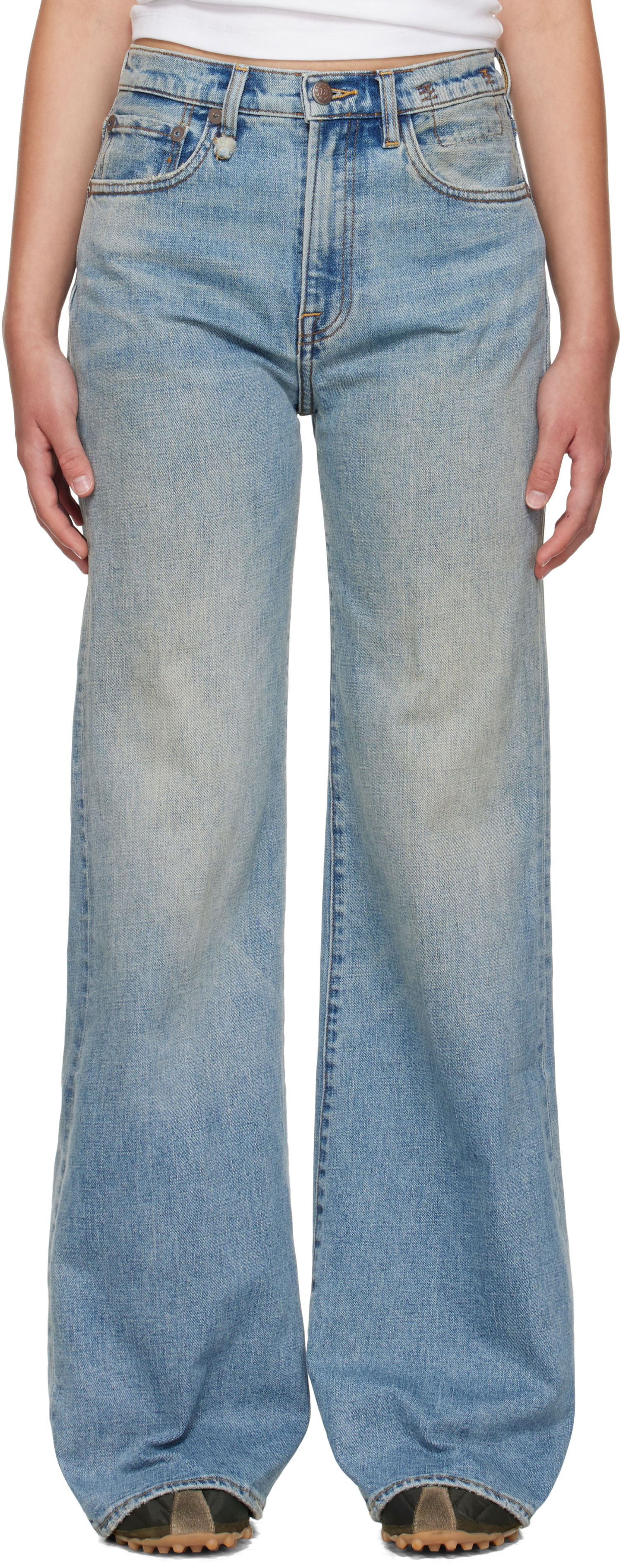 Дънки R13 R13 Straight Leg Jeans Синьо | R13WD188-D247A, 0