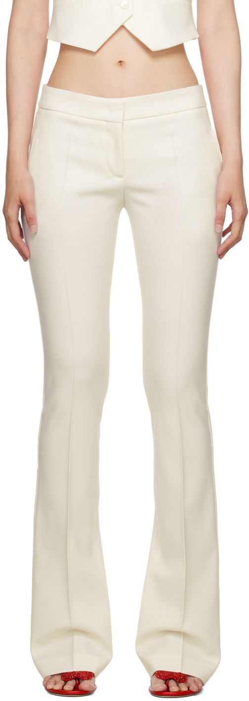 Панталони Blumarine Blumarine Flared Dress Pants Бяло | A322P098A, 0