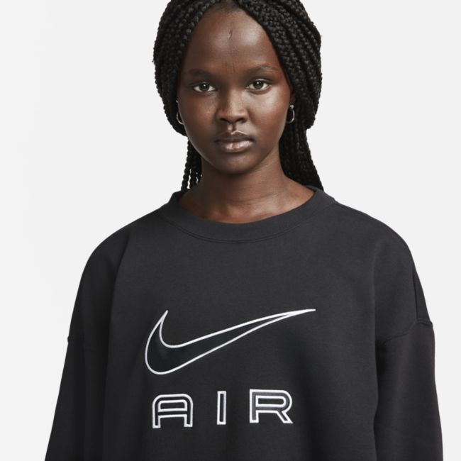 Суитчър Nike Air Fleece Crew Sweatshirt Черно | DQ6567-010, 0