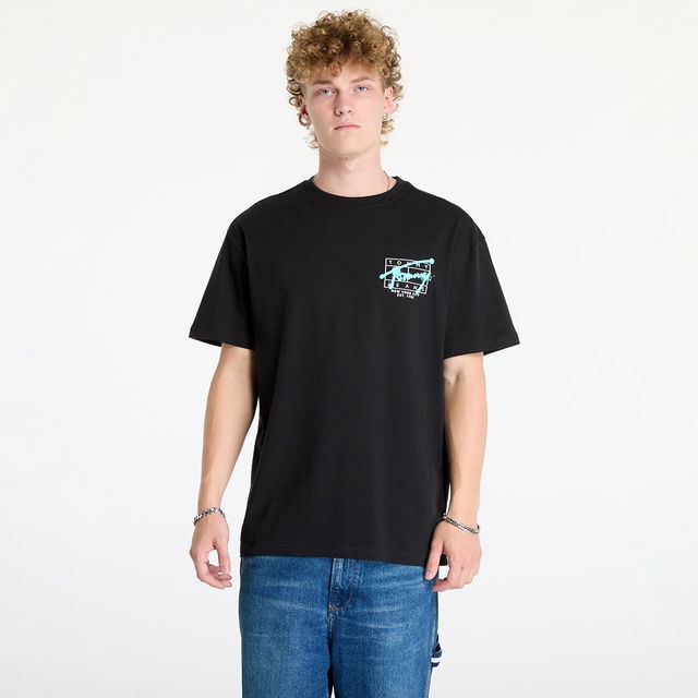 Regular Short-Sleeve Spray Tee Black