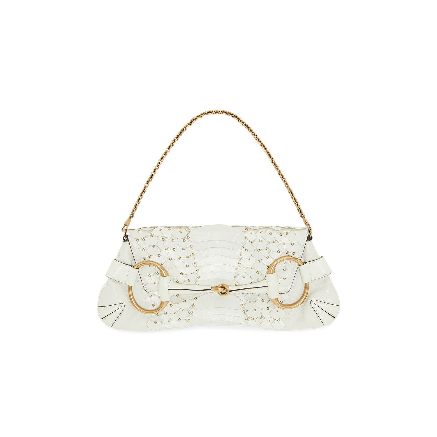 Дамска чанта Gucci Vintage x Tom Ford Horsebit 1955 Leather Top Handle Bag Бежово | 0047 200000406TFTH IVOR SA, 1