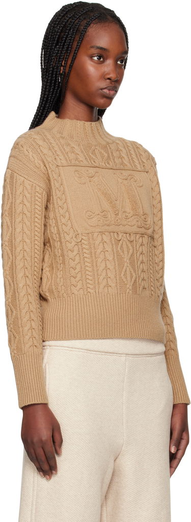 Пуловер Max Mara Max Mara Miranda Cable Knit Sweater Кафяво | 2511361041600, 1