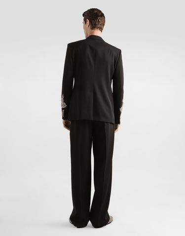 Яке Dolce & Gabbana Single-breasted Jacket With Jewel Embellishments Черно | G2QU6ZGK256N0000, 2