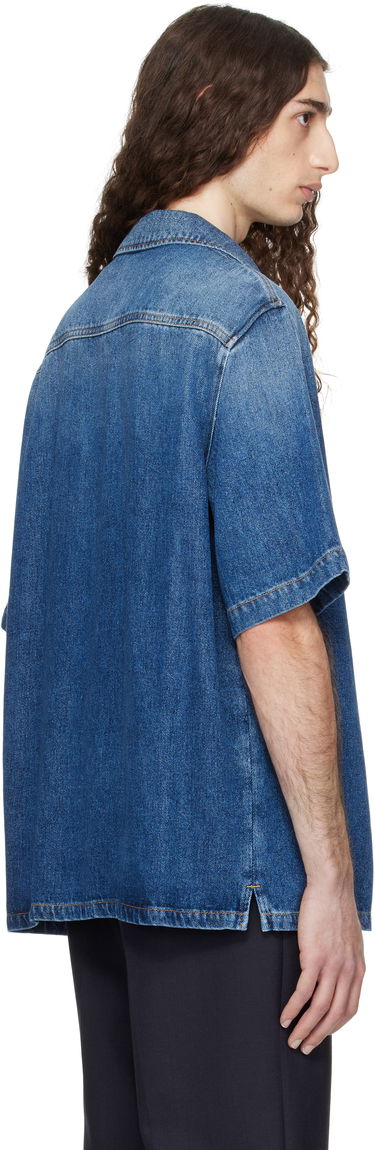 Риза Versace Versace Medusa Biggie Denim Shirt Синьо | 1020702_1A15015, 2