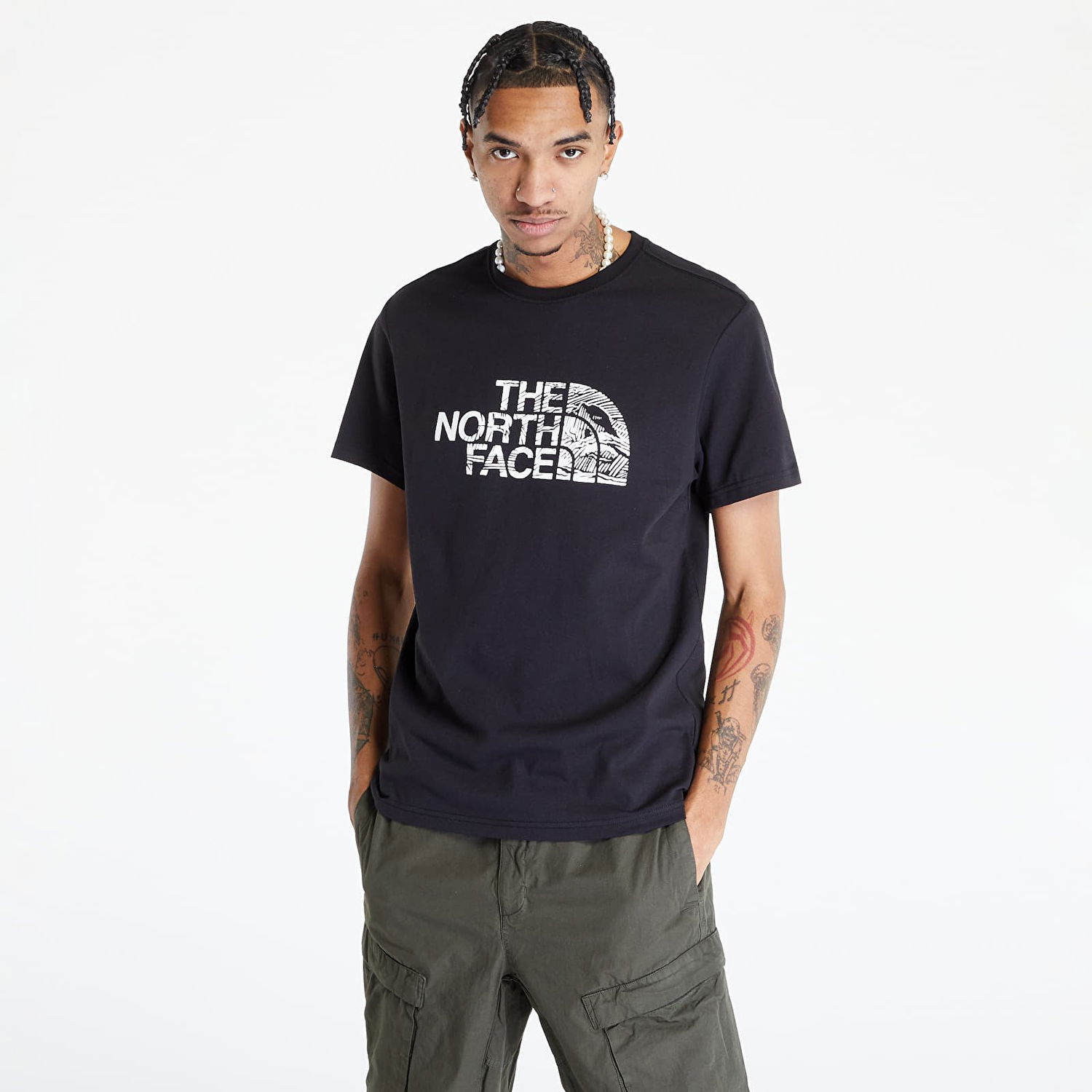 Тениска The North Face Woodcut Dome Tee Черно | NF0A827HJK31, 0