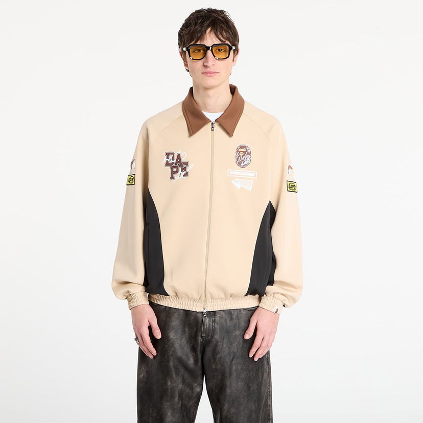 Яке BAPE BAPE® x FOOTSHOP - Track Jacket UNISEX Beige Бежово | 001LJL721302MBEI