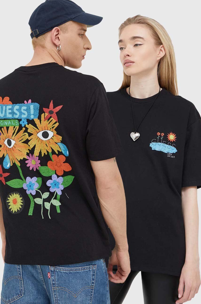 Тениска GUESS Originals Earth Day Garden Tee Черно | M3GI65KBQN2, 0