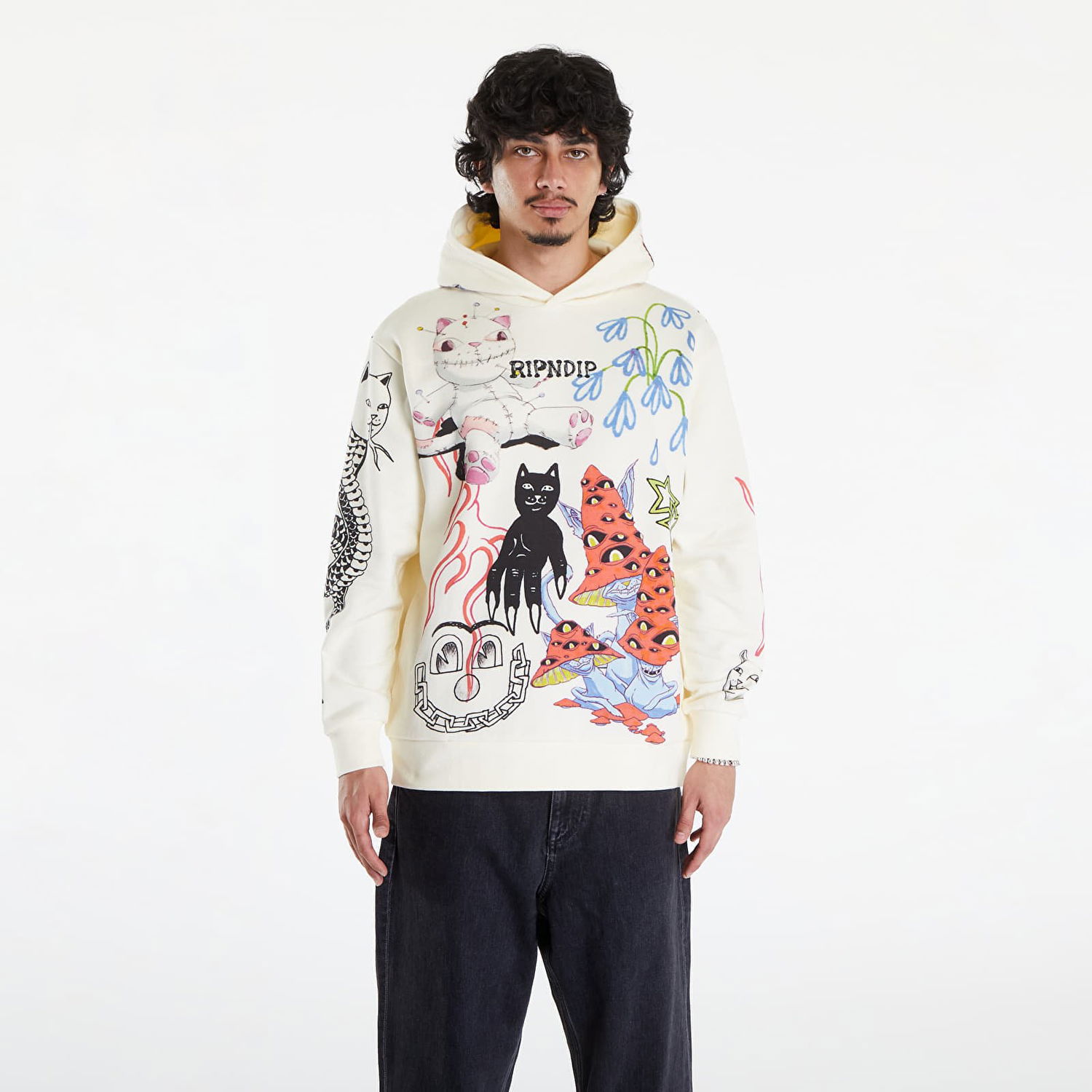 Суитчър RIPNDIP Travis Hoodie Off White Бяло | RNDSPR24113, 0