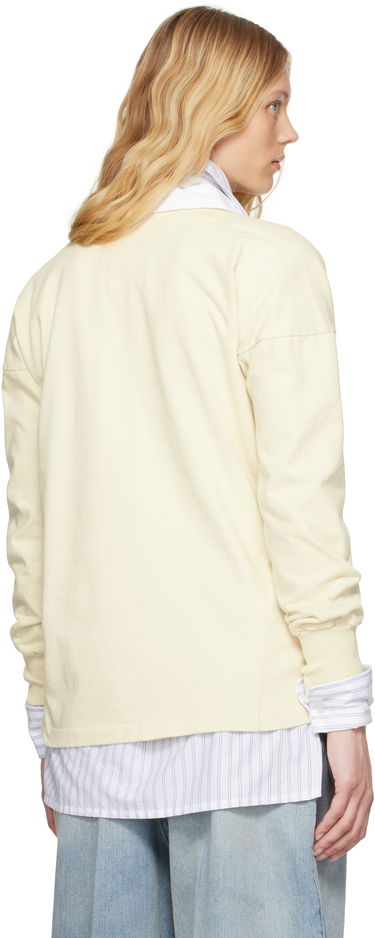 Поло тениска Maison Margiela Maison Margiela Printed Logo Long Sleeve Polo Жълто | S51GL0056 M20096, 2