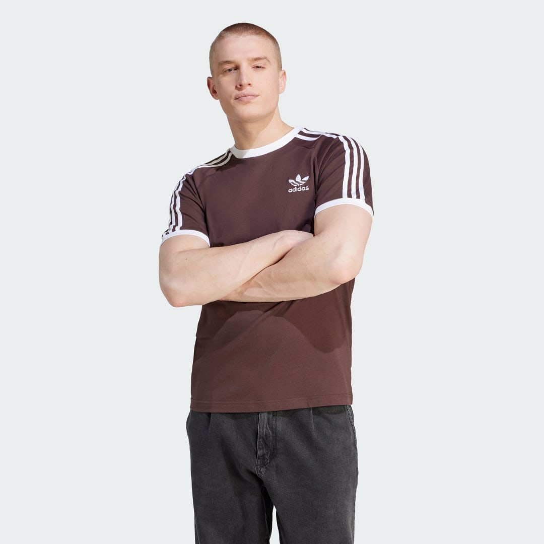 Тениска adidas Originals Adicolor Classics 3-Stripes Кафяво | IM2077, 0