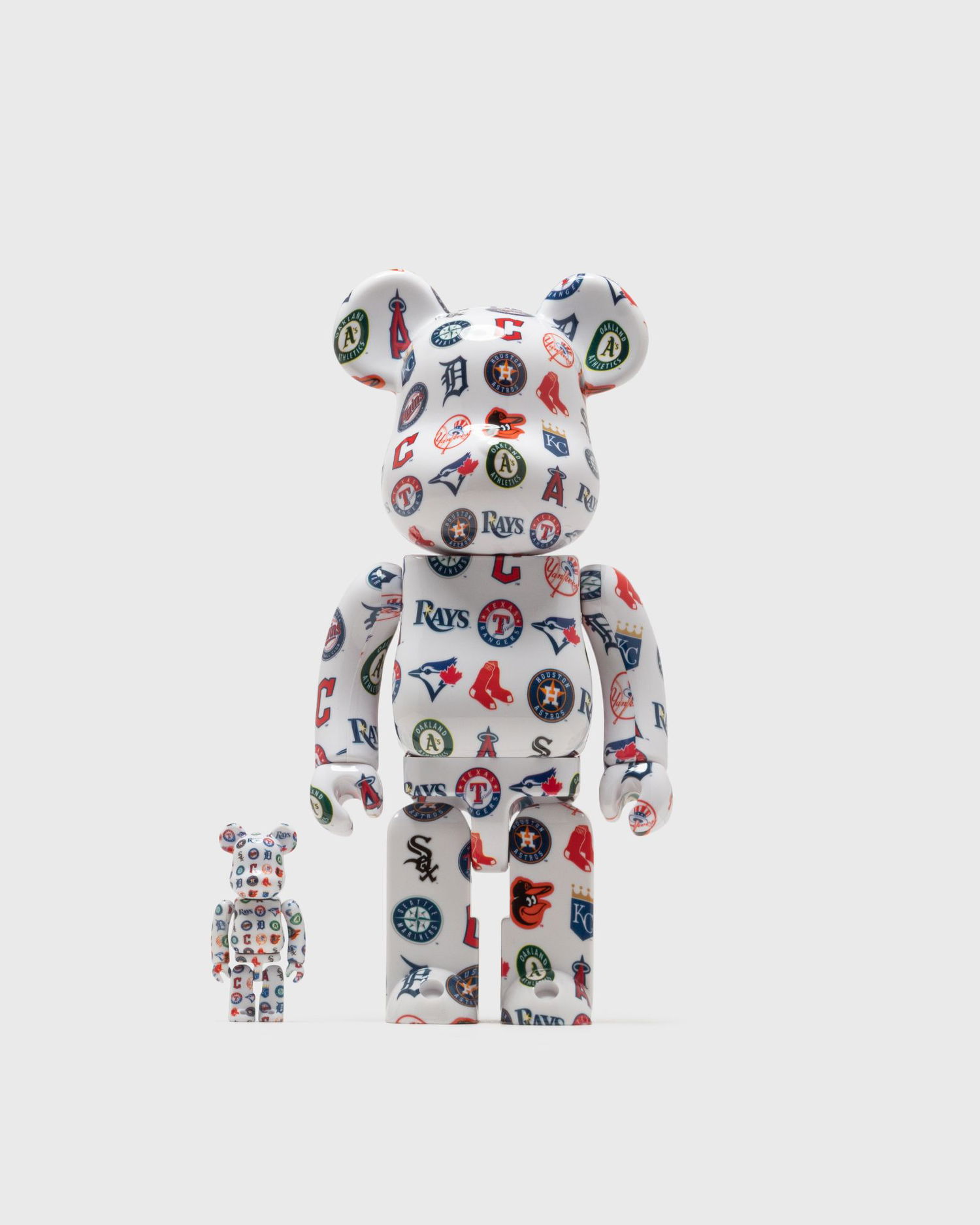 Колекционерско Medicom Toy MLB AMERICAN LEAGUE 100% & 400% BE@RBRICK Set Бяло | MED1194, 0