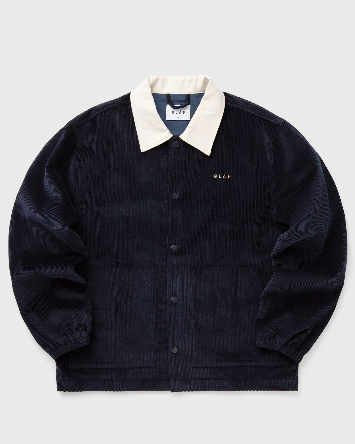 Риза ØLÅF Corduroy Coach Jacket Синьо | M180512-NAVY, 0