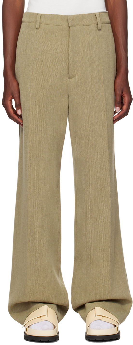 Панталони Jil Sander Virgin Wool Trousers Бежово | J47KA0241_J40181