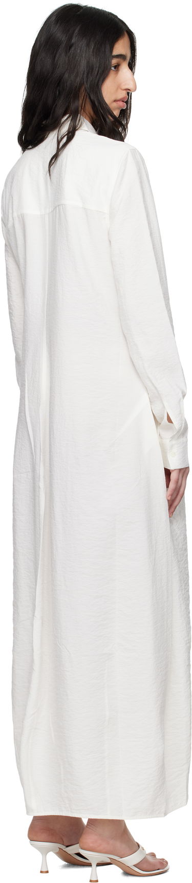 Pокля TOTEME TOTEME Parachute Shirt Maxi Dress Бяло | 251-WRD4489-FB0368, 2