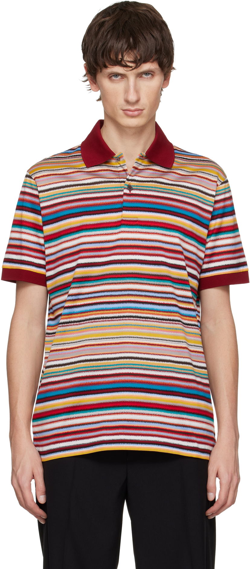 Поло тениска Paul Smith Paul Smith Noisy 'Signature Stripe' Cotton Polo Многоцветен | M1R-958P-T02803-92
