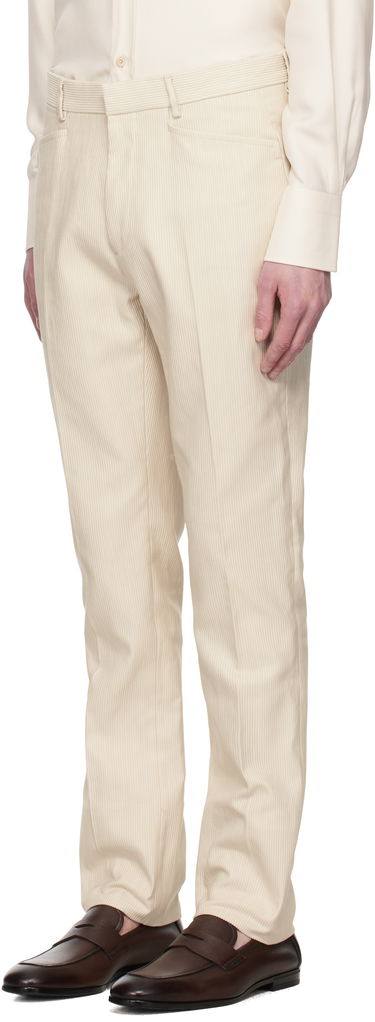 Панталони Tom Ford TOM FORD Summer Cord Dyllan Trousers Бежово | PLPW01-CGS70, 3