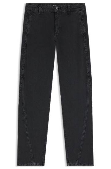 Дънки BOSS Barrel-Leg Soft-Touch Denim Jeans Черно | 50542561