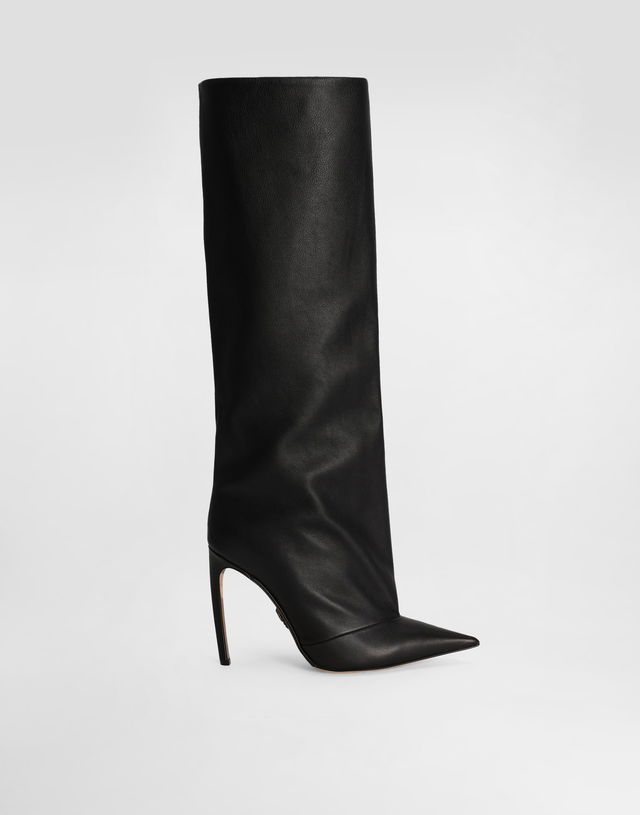 Dolce & Gabbana Devotion Calfskin Knee-High Boots