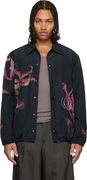 Dries Van Noten Floral Printed Collared Jacket