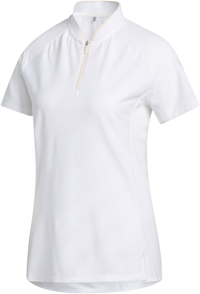 Short Sleeve Quarter-Zip Textured Knit Polo