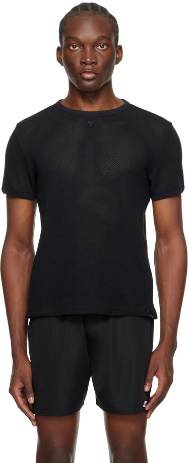 Тениска Courrèges Semi-Sheer T-Shirt Черно | 124JTS123JS0069, 0
