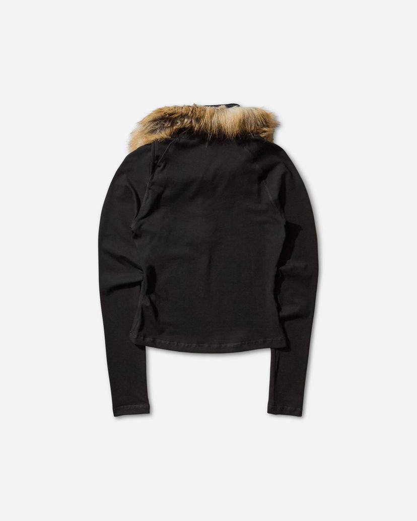Риза Ottolinger Furry Fitted Longsleeve Polo Черно | 11510471501 BLK
