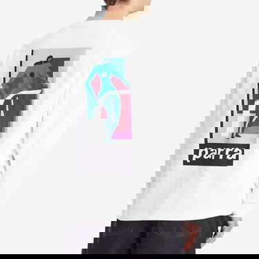 Тениска By Parra Parra Lowering The Bar Long Sleeve T-Shirt Бяло | 53120-WHT, 3