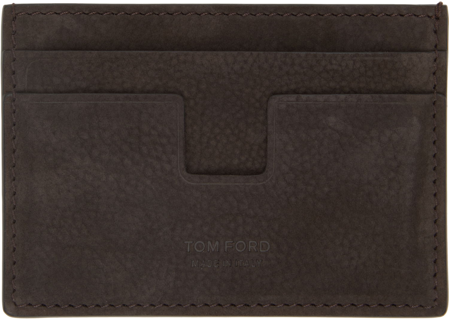Портфейл Tom Ford TOM FORD Nubuck Money Clip Card Holder Кафяво | Y0341-LCL449G, 0