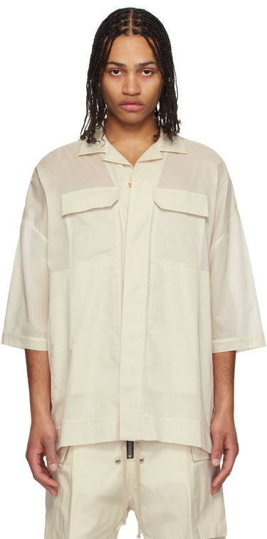 Риза Rick Owens Rick Owens Hollywood Magnum Tommy Shirt Бежово | RU01E5298 CV, 0