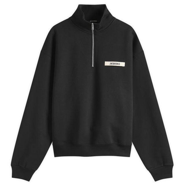 Jacquemus Grosgrain Zip Sweatshirt, Size Large