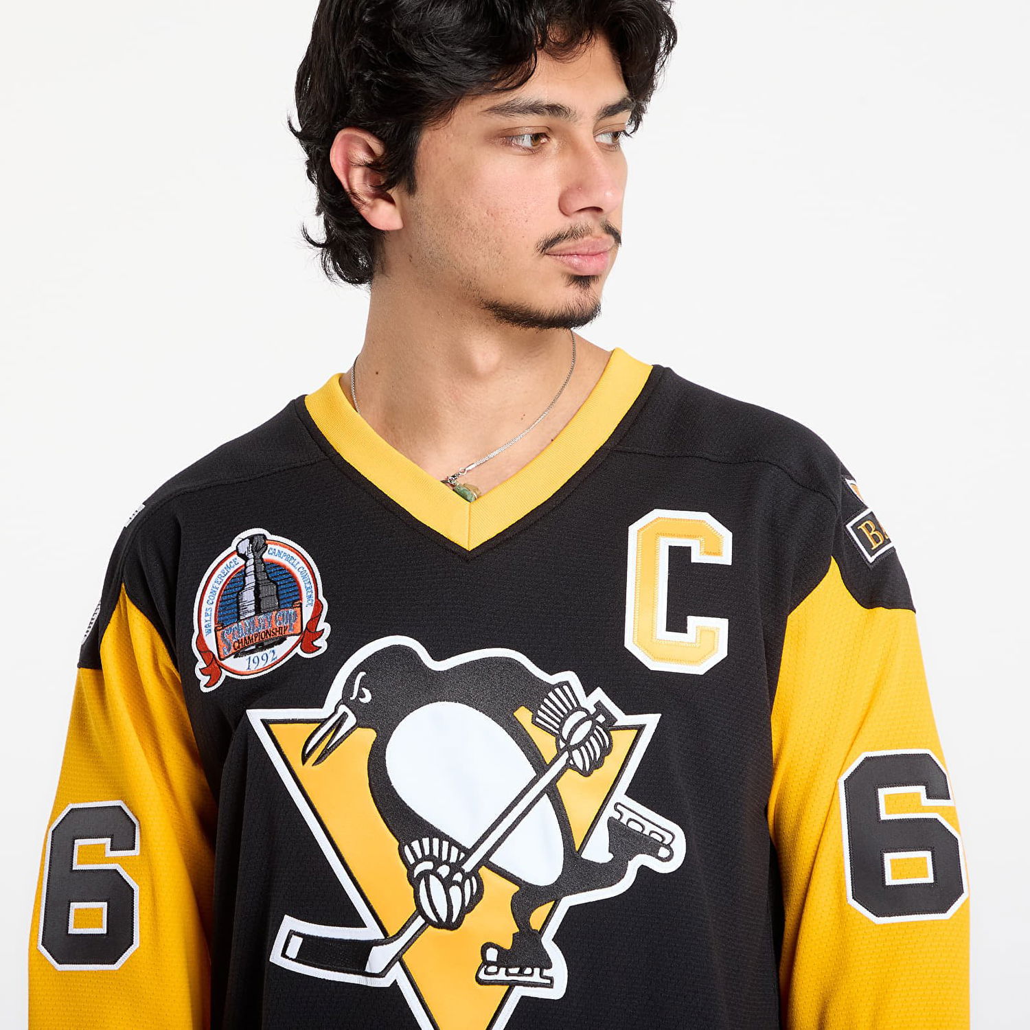 Фланелка Mitchell & Ness NHL 1991 Mario Lemieux Pittsburgh Penguins Jersey Многоцветен | JY9046-PPEBLCK, 1
