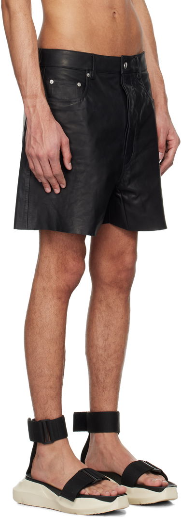 Къси панталони Rick Owens Rick Owens Hollywood Geth Leather Shorts Черно | RU01E5373 LSU, 1