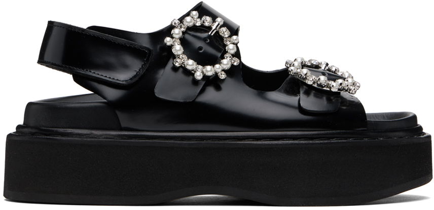 Аксесоари Simone Rocha Simone Rocha Beaded Platform Sandals Черно | SLD48 0740, 0