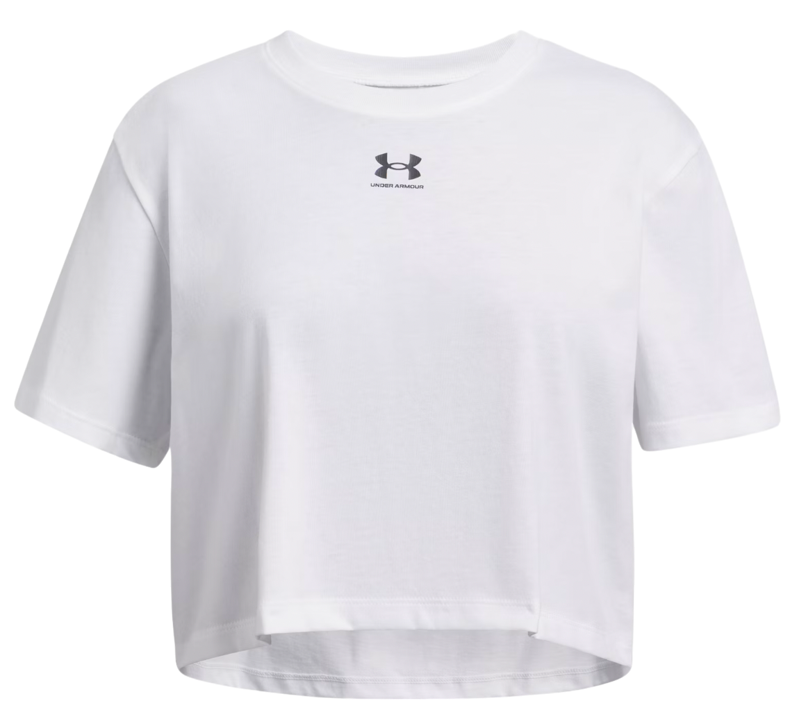 Съкратен топ Under Armour Under Armour Rival Short Sleeve T-Shirt Бяло | 1389755-100, 0
