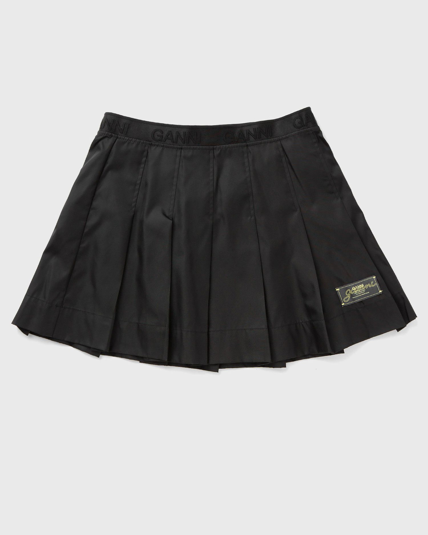 Пола GANNI Ganni Duchesse Nylon Pleated Mini Skirt Черно | W0479-099, 0