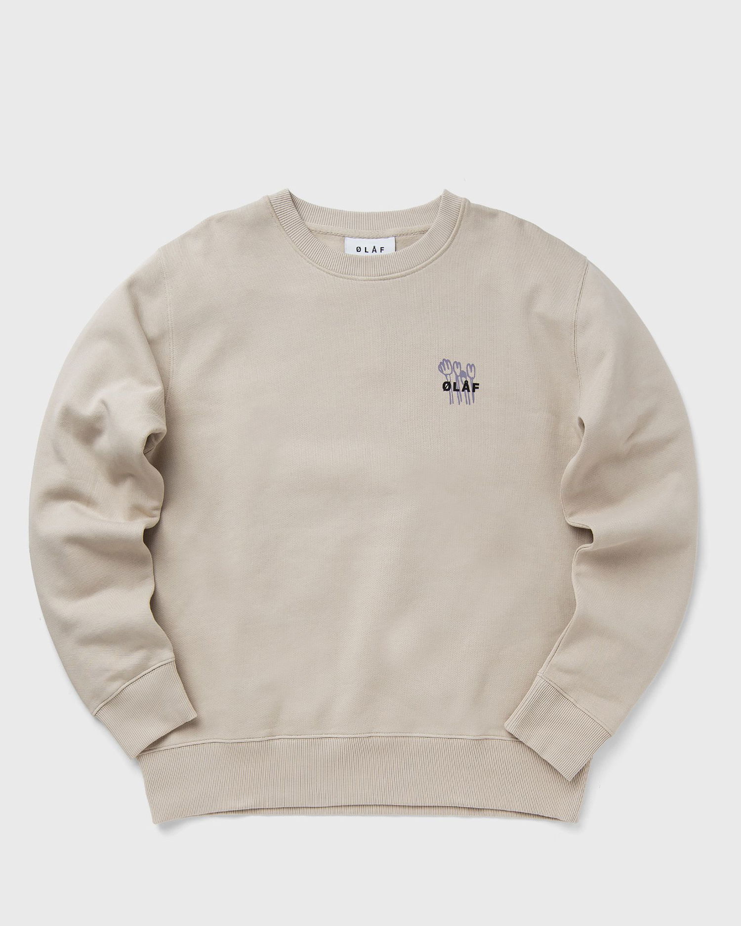 Суитчър ØLÅF FLOWER POSTER CREWNECK Бежово | M170201-CEMENT, 0