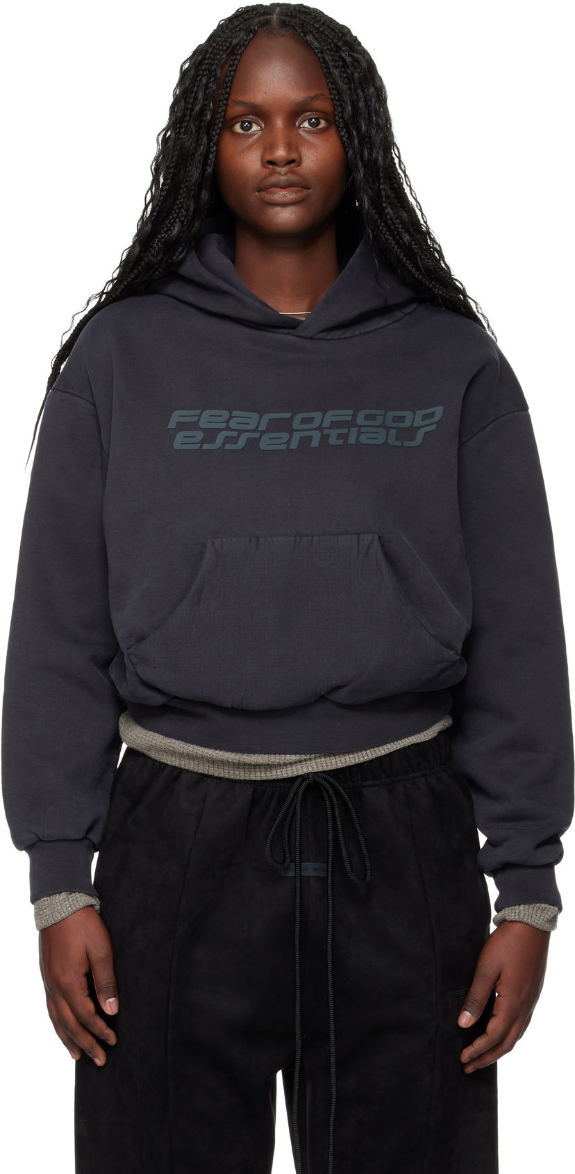 Суитчър Fear of God Fear of God ESSENTIALS Holiday Classic Hoodie Сиво | 192HO255542FW