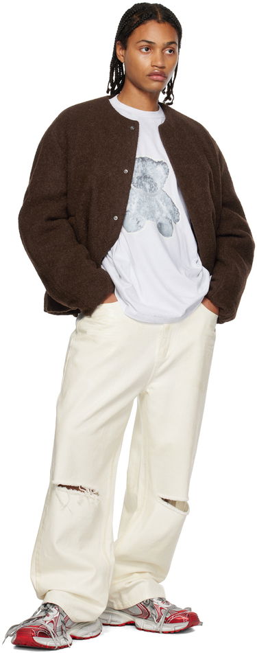 Пуловер We11done We11done Collarless Bomber Jacket Кафяво | WD-JP3-23-142-M-BR, 3
